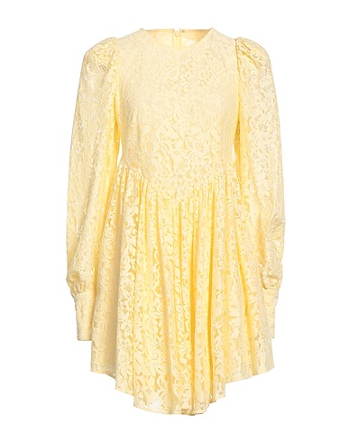ROTATE BIRGER CHRISTENSEN Short dress Yellow 42% Cotton, 31% Viscose, 27% Polyamide