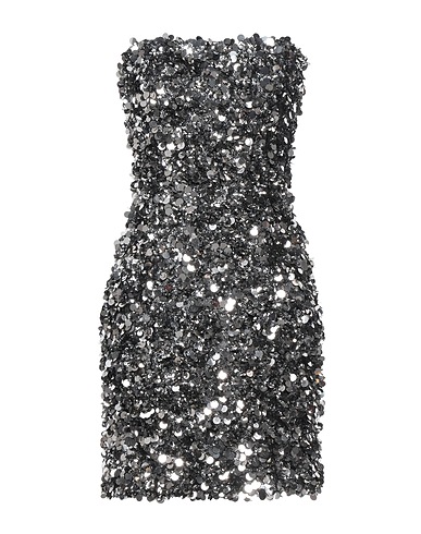ROTATE BIRGER CHRISTENSEN Sequin dress Black 95% Recycled polyester, 5% Elastane