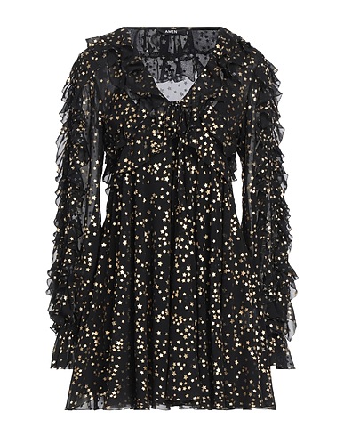 AMEN Pleated dress Black 100% Polyester