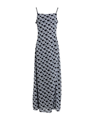 KARL LAGERFELD JEANS Long dress KLJ SLIP MAXI AOP MESH DRESS
 Black 94% Recycled polyester, 6% Elastane