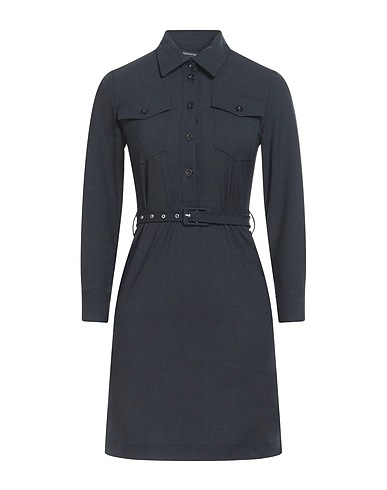 DEPARTMENT 5 Shirt dress Midnight blue 53% Polyester, 43% Virgin Wool, 4% Elastane