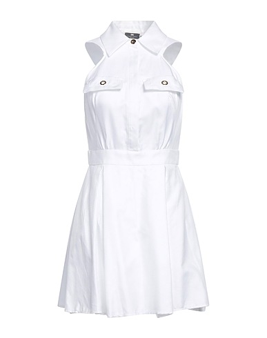 ELISABETTA FRANCHI Shirt dress White 100% Cotton