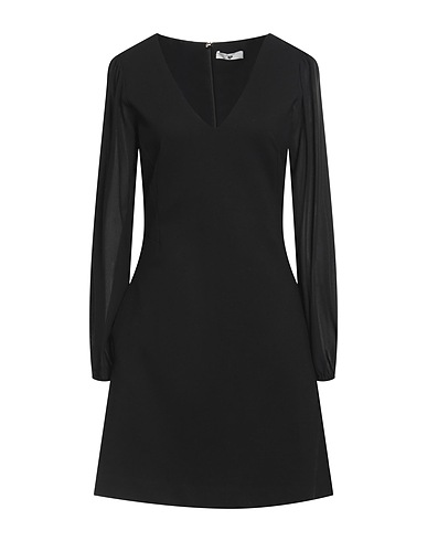 TWINSET Short dress U&B Black 65% Viscose, 32% Polyamide, 3% Elastane, Polyester