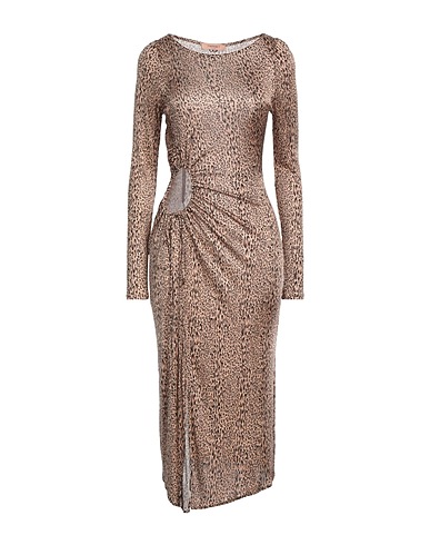 TWINSET Midi dress Beige 100% Viscose