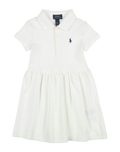 POLO RALPH LAUREN Dress POLOWAIST DAY DRESS White 98% Cotton, 2% Elastane