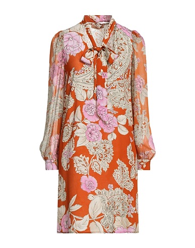 TWINSET Short dress Brown 100% Viscose, Polyester