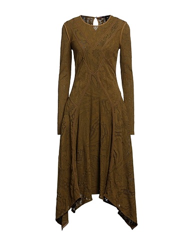HIGH Midi dress TECH Military green 95% Nylon, 5% Elastane