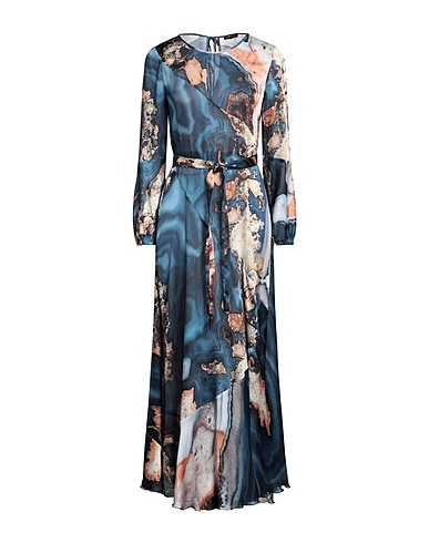 HIGH Long dress Slate blue 100% Polyester