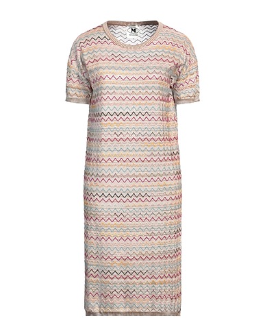 M MISSONI Vestito corto Beige 40% Cotone, 40% Viscosa, 20% Lana