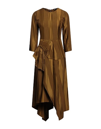 HIGH Midi dress USE Khaki 72% Rayon, 26% Wool, 2% Elastane