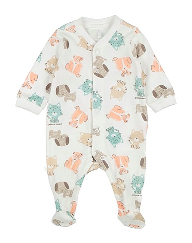 CHICCO Βρεφική ολόσωμη φόρμα  Off white 100% Βαμβάκι