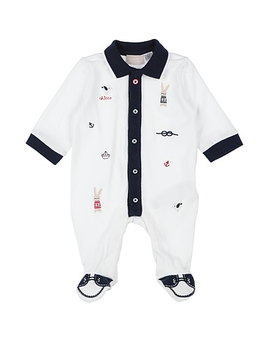 CHICCO Baby jumpsuit  White 95% Cotton, 5% Elastane