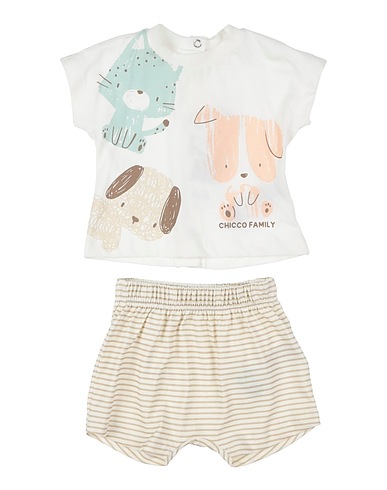 CHICCO Completo Baby  Off white 100% Cotone