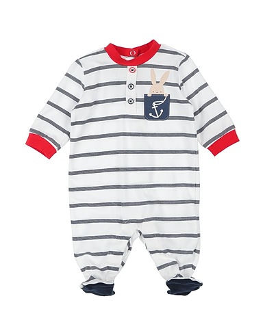 CHICCO Baby jumpsuit  White 95% Cotton, 5% Elastane