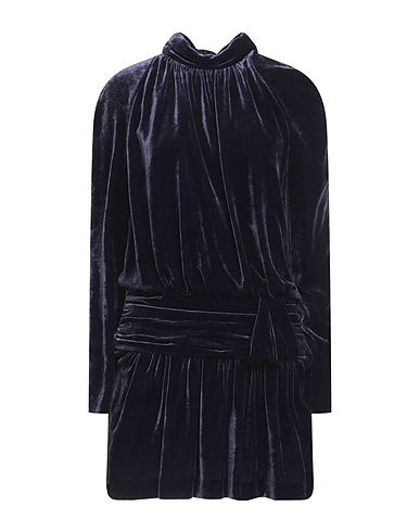 ALBERTA FERRETTI Pleated dress Dark purple 80% Viscose, 20% Silk