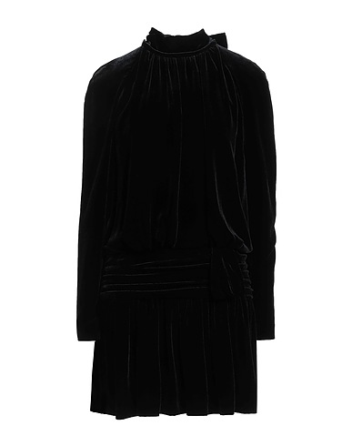 ALBERTA FERRETTI Pleated dress Black 80% Viscose, 20% Silk