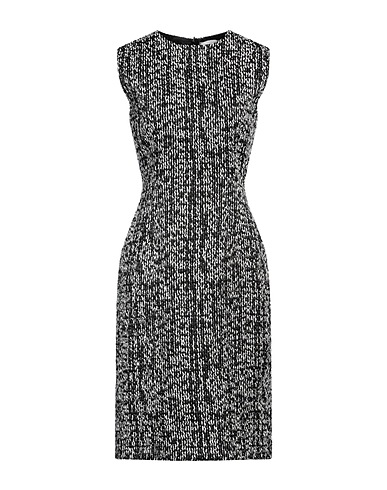 LANVIN Midi-Kleid Schwarz 41% Viskose, 30% Polyamid, 17% Seide, 6% Polyester, 6% Baumwolle
