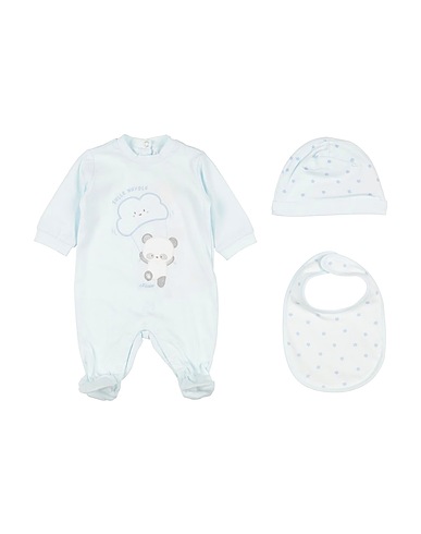 CHICCO Baby accessories set Sky blue 100% Cotton