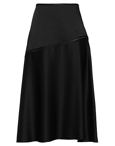 JIL SANDER Gonna midi Nero 74% Acetato, 26% Viscosa