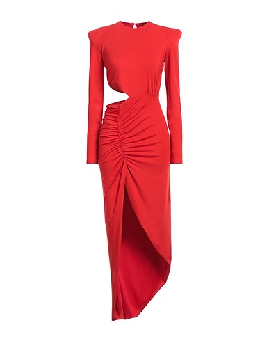 ACTUALEE Midi dress Red 98% Cotton, 2% Elastane