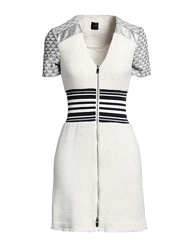PINKO Short dress Ivory 61% Cotton, 30% Polyester, 5% Viscose, 3% Polyamide, 1% Metallic fiber
