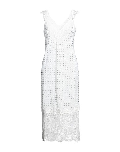 PINKO Tubino Bianco 100% Poliestere, Poliammide, Cotone