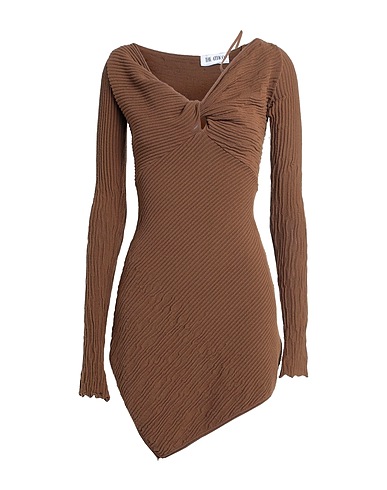 THE ATTICO Vestito corto Marrone 70% Viscosa, 30% Poliestere
