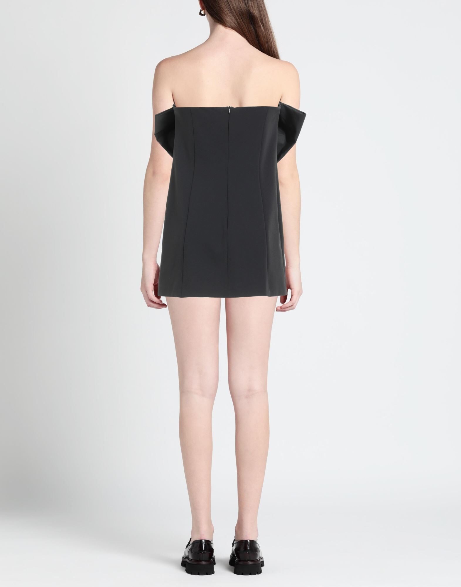 ワンピース PINKO Women Short Skirts 105220A2M2Z99 Black Mini dress with padded shoulders and strap PINKO → Shop Online