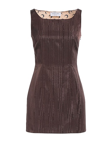 MARINE SERRE Sheath dress Chocolate brown 62% Recycled polyester, 38% Polyester, Recycled polyamide