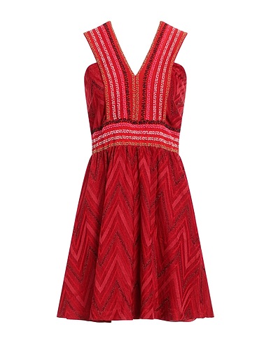 M MISSONI Short dress ROSSO 41% Cotton, 40% Viscose, 10% Metallic fiber, 9% Polyamide