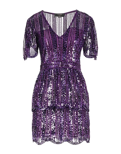 TWINSET Vestito corto Viola 100% Poliestere