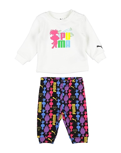 PUMA Babykleidung-Set  PUMA X TROLLS Minicats Crew Jogger TR
 Off white 68% Baumwolle, 32% Polyester, Elastan