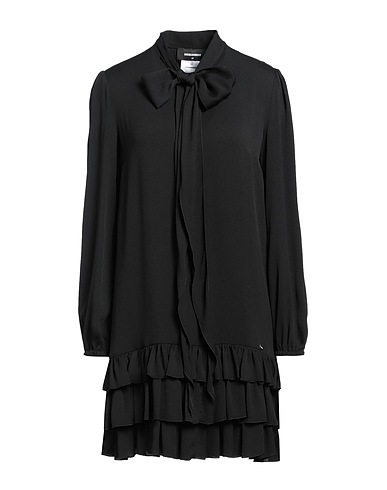 DSQUARED2 Short dress Black 57% Acetate, 43% Silk
