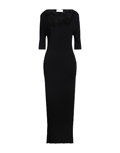 BEATRICE .B Langes Kleid Schwarz 65% Viskose, 35% Polyamid