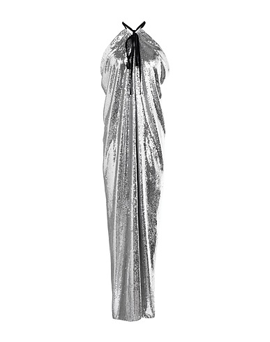 PHILOSOPHY di LORENZO SERAFINI Long dress Silver 85% Polyester, 15% Polyamide