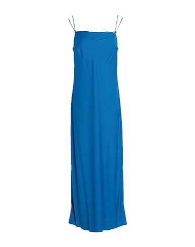 CALVIN KLEIN Long dress Bright blue 100% Polyester