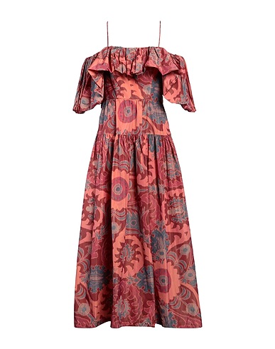 ULLA JOHNSON Long dress Salmon pink 100% Recycled polyester