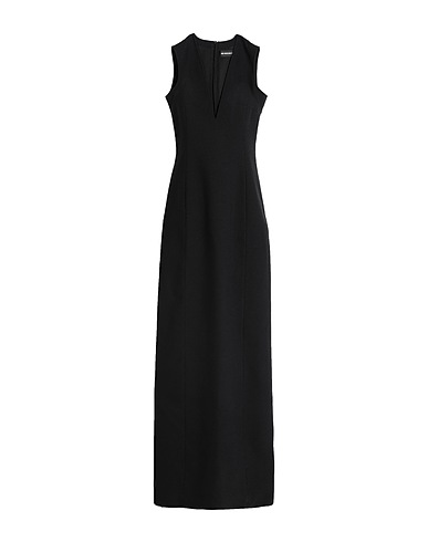 ANN DEMEULEMEESTER Long dress Black 98% Wool, 2% Elastane