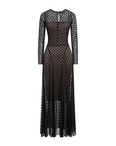 FORTE_FORTE Vestito lungo Nero 93% Poliammide, 7% Elastan