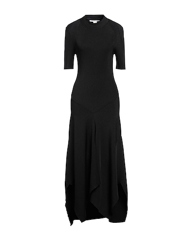 STELLA McCARTNEY Midi dress Black 79% Viscose, 19% Polyamide, 2% Elastane