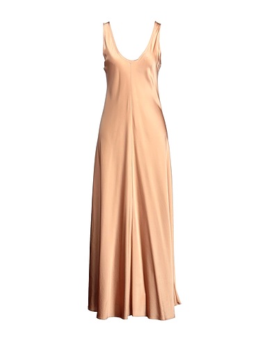 FORTE_FORTE Long dress Sand 94% Silk, 6% Elastane