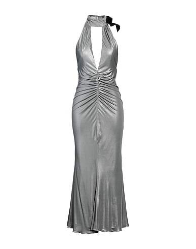 ALESSANDRA RICH Long dress Grey 100% Viscose, Polyamide