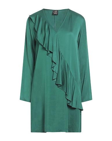 D'ELLE Vestito corto Verde 100% Viscosa