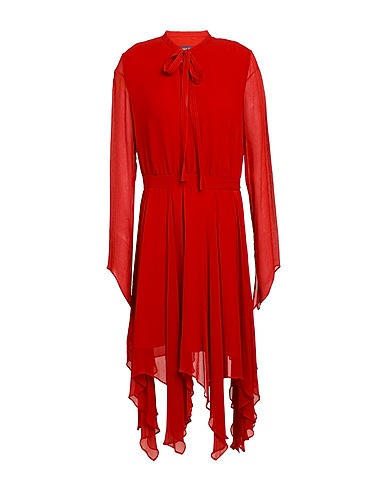 POLO RALPH LAUREN Midi dress Brick red 100% Viscose