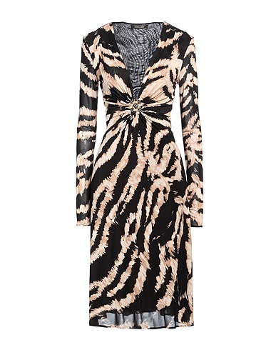 ROBERTO CAVALLI Midi dress Beige 90% Viscose, 10% Elastane
