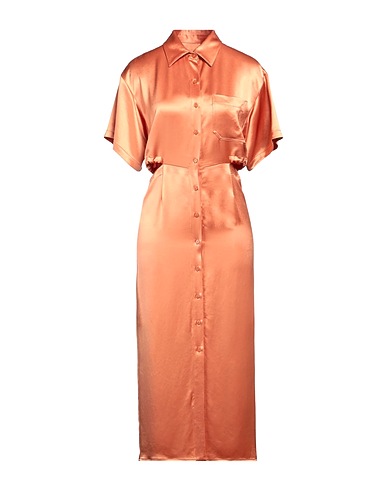 ISABELLE BLANCHE Paris Midi dress Rust 74% Acetate, 26% Polyester