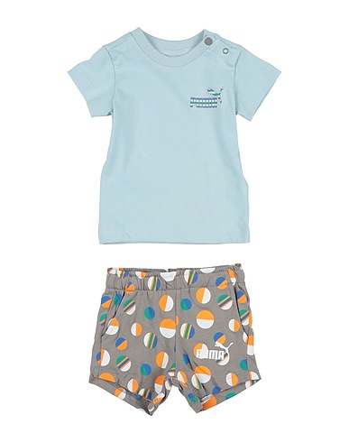 PUMA ベビーセットアップ  ESS+ SUMMER CAMP Infants Set JS
 スカイブルー コットン 100% / ポリエステル
