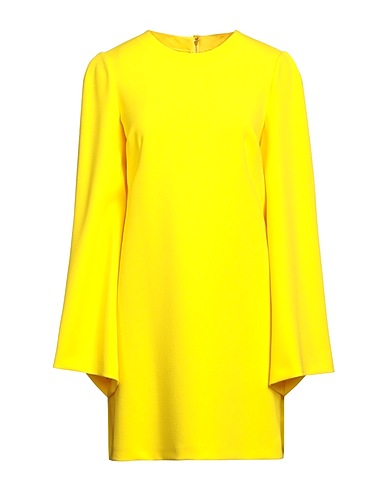 DOLCE&GABBANA Short dress Yellow 66% Polyester, 30% Viscose, 4% Elastane