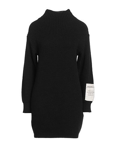 HINNOMINATE Short dress Black 74% Acrylic, 26% Polyester