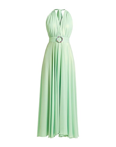 HANITA Long dress Light green 100% Polyester